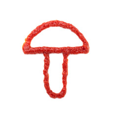 ketchup mushroom isolated on a white background