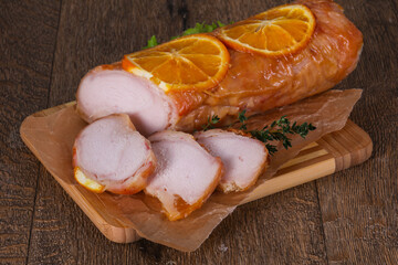 Chicken roll with orange