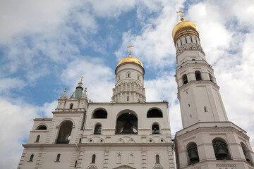 Cathedral Square, Moscow, Russia, It surround with great cathedrals as they have for many centuries, the domes of these legendary churches shine with gold