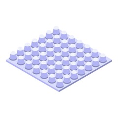 Soundproofing icon. Isometric of soundproofing vector icon for web design isolated on white background