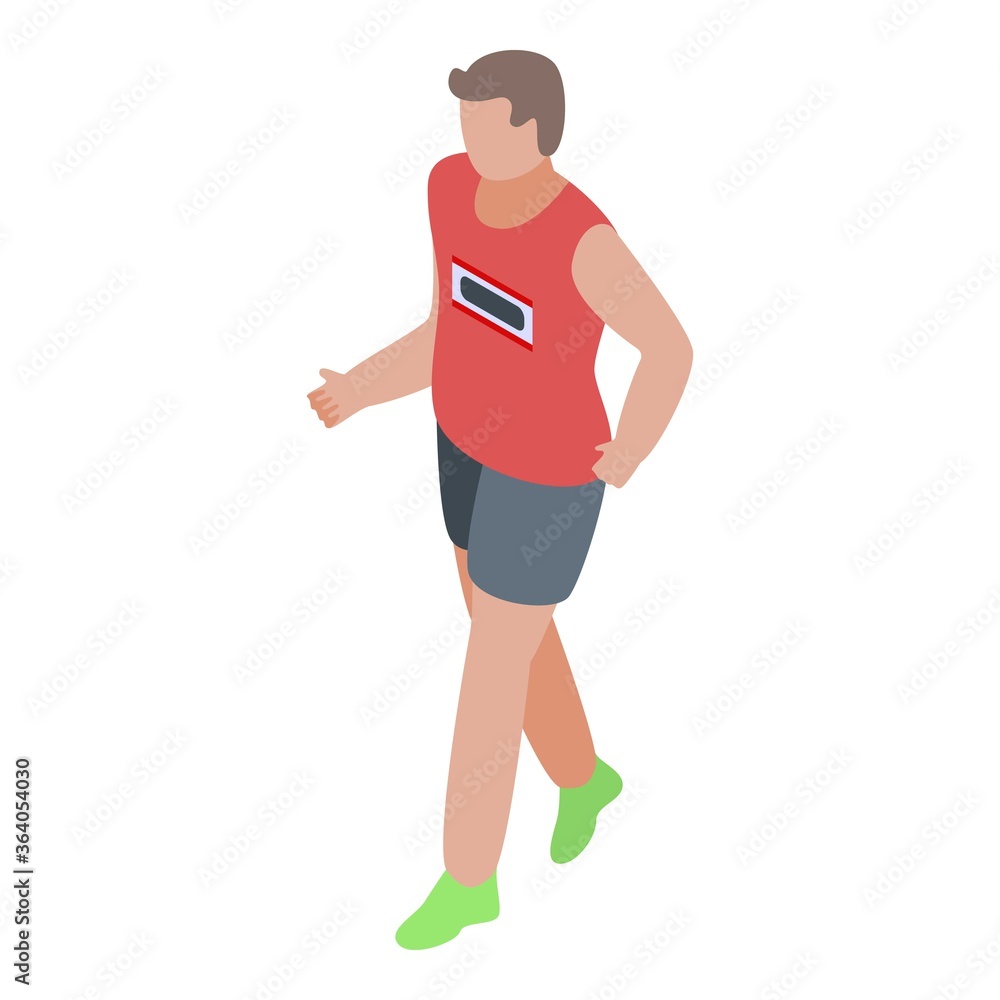 Poster healthy running icon. isometric of healthy running vector icon for web design isolated on white back