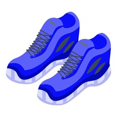 Running sport shoes icon. Isometric of running sport shoes vector icon for web design isolated on white background
