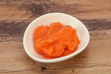 Cod fish roe in the bowl