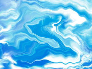 Obraz premium Abstract modern design fluid art cover. Blue and white universal trendy painting backdrop. Trendy abstract Vector template for holiday designs, invitation, wedding, save the date.