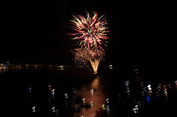 FIreworks from NYE 2019 at Yolanda Waters, Sunshine Coast QLD 