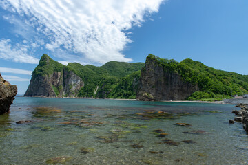 北海道夏の風景　積丹半島の海岸