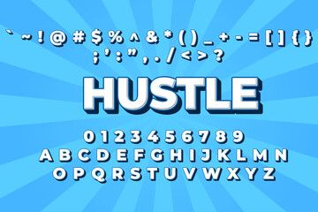 Fototapeta premium Modern 3D font and alphabet for poster, sticker vector