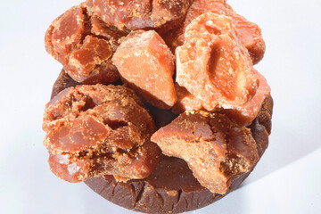 Different kinds of Jaggery made from Date palm and sugarcane 