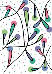 Floral seamless background pattern. Colorful spring flowers hand drawn. Spring summer themed image illustration. Colorful flower buds drawing