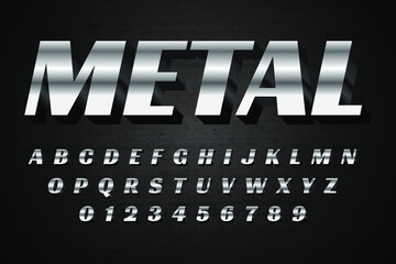 Obraz premium Modern 3D font and alphabet for poster, sticker vector