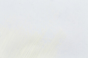 White stroke of the paint brush