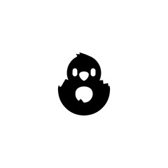 Hatching Chick Vector Icon. Isolated Baby Chicken Cartoon Illustration