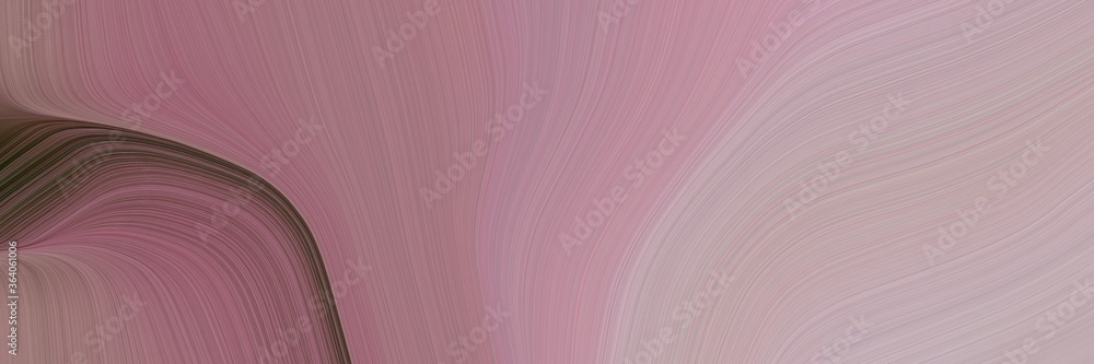 Poster abstract surreal banner design with rosy brown, very dark green and pastel brown colors. fluid curve