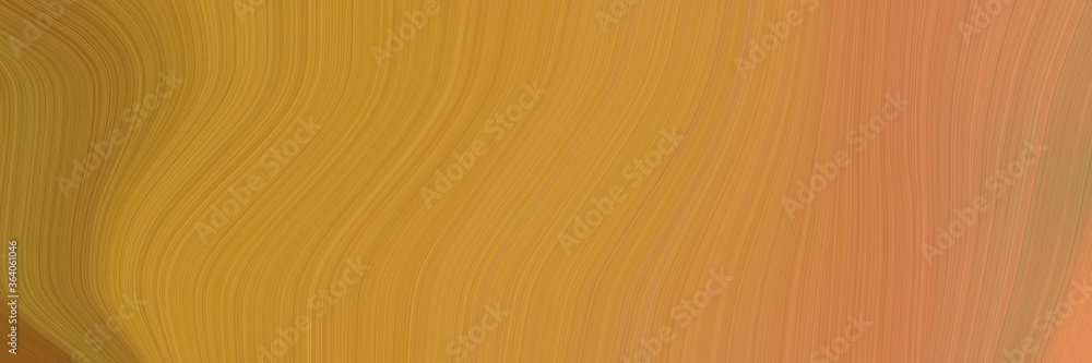 Aufkleber abstract modern banner with peru, brown and dark golden rod colors. fluid curved lines with dynamic 