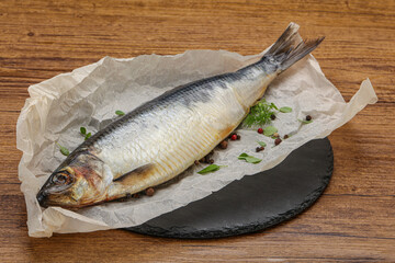 Salted Herring fish with pepper