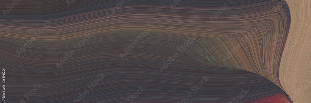 Aufkleber abstract artistic header design with dark slate gray, gray gray and pastel brown colors. fluid curve