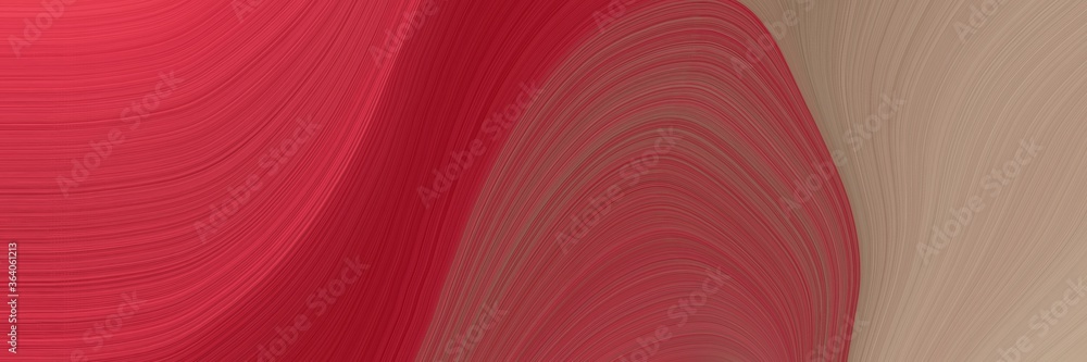 Poster abstract modern banner with firebrick, rosy brown and moderate red colors. fluid curved flowing waves and curves for poster or canvas