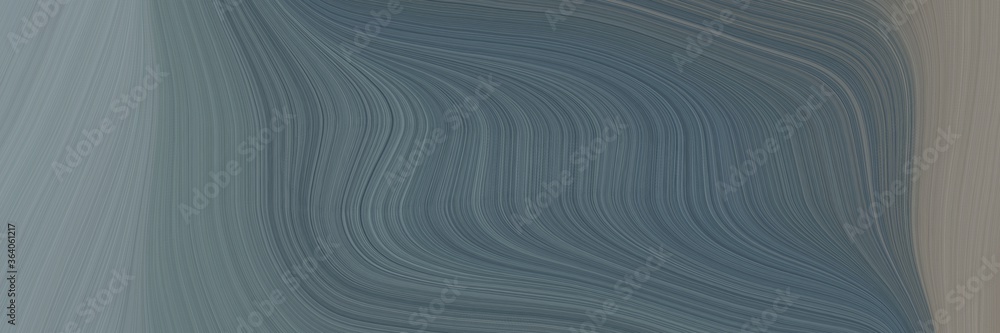 Fototapete abstract modern banner with dim gray, gray gray and light slate gray colors. fluid curved lines with