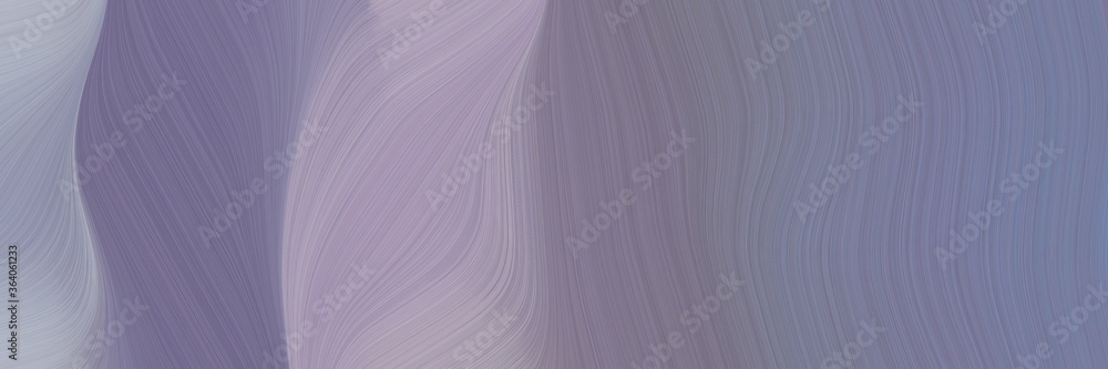 Aufkleber abstract modern designed horizontal header with slate gray, pastel purple and dark gray colors. fluid curved lines with dynamic flowing waves and curves for poster or canvas