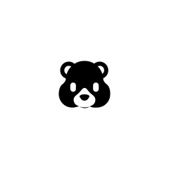 Bear face vector flat icon. Teddy bear vector. Isolated bear illustration