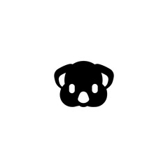 Koala vector flat icon. Isolated koala bear illustration