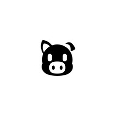 Pig Vector Icon. Isolated Hog, Sow, Pork Face Illustration Icon	