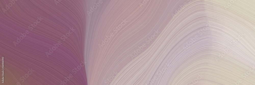 Fototapete abstract modern header with pastel purple, antique fuchsia and light gray colors. fluid curved lines
