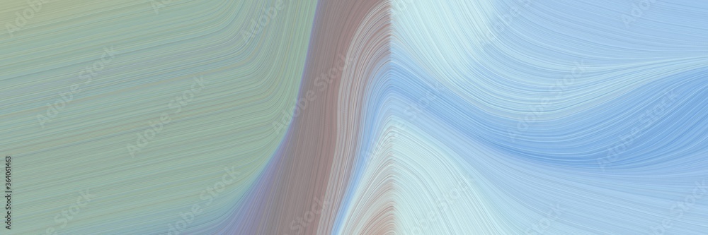 Fototapete abstract moving designed horizontal header with pastel blue, dark gray and light blue colors. fluid 