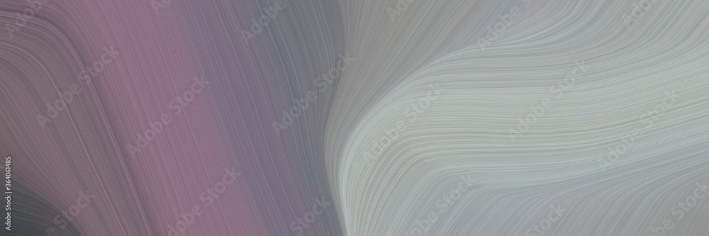Poster abstract artistic banner with gray gray, ash gray and dark slate gray colors. fluid curved lines wit