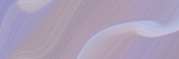abstract decorative horizontal header with pastel purple, light steel blue and silver colors. fluid curved flowing waves and curves for poster or canvas