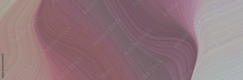 Poster abstract decorative designed horizontal banner with old lavender, dark gray and rosy brown colors. f