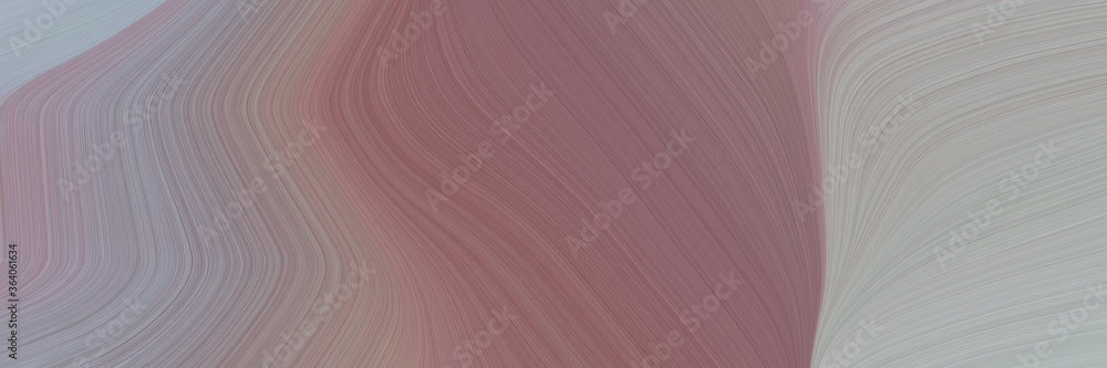 Fototapete abstract artistic header with antique fuchsia, old lavender and dark gray colors. fluid curved lines
