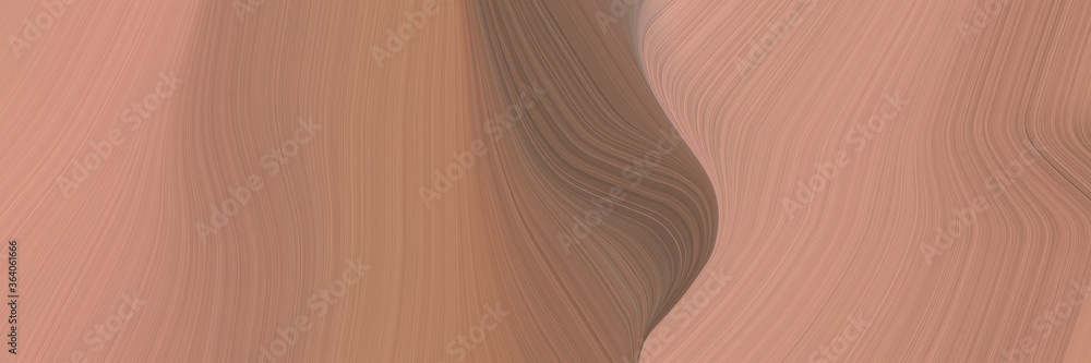 Aufkleber abstract moving header with rosy brown, pastel brown and tan colors. fluid curved flowing waves and 