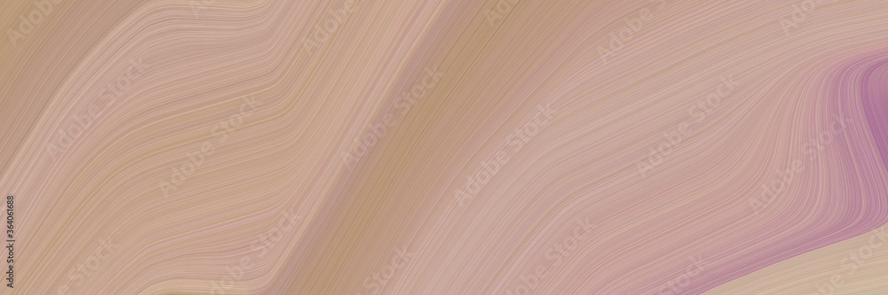 Aufkleber abstract moving horizontal header with rosy brown, silver and baby pink colors. fluid curved flowing