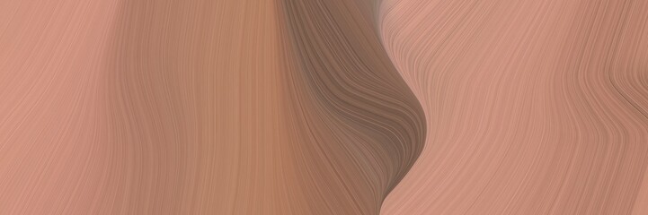 abstract moving header with rosy brown, pastel brown and tan colors. fluid curved flowing waves and curves for poster or canvas