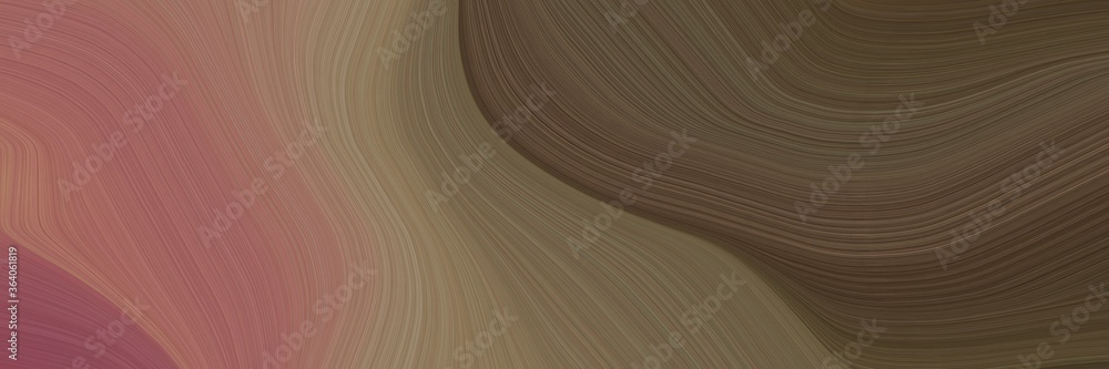 Aufkleber abstract modern banner design with dark olive green, antique fuchsia and pastel brown colors. fluid 