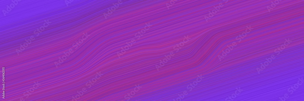 Fototapete abstract moving horizontal header with moderate violet, blue violet and medium violet red colors. fluid curved lines with dynamic flowing waves and curves for poster or canvas