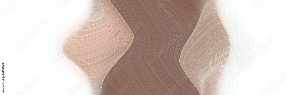 Aufkleber abstract surreal horizontal header with gray gray, white smoke and pastel brown colors. fluid curved