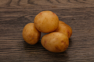 Raw baby young potato heap