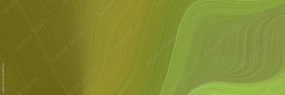 Fototapete abstract artistic horizontal header with olive drab, dark olive green and yellow green colors. fluid