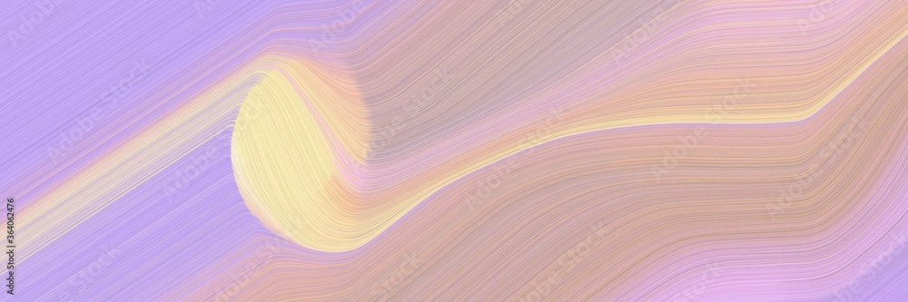 Aufkleber abstract moving designed horizontal banner with silver, plum and wheat colors. fluid curved flowing 