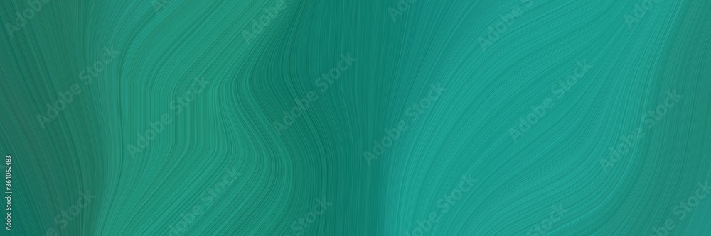 Aufkleber abstract colorful designed horizontal header with teal, dark cyan and light sea green colors. fluid 