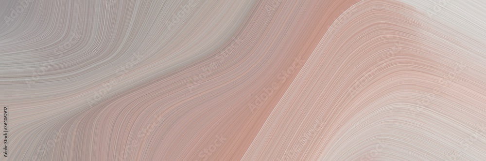 Poster abstract colorful designed horizontal header with dark gray, light gray and pastel gray colors. fluid curved lines with dynamic flowing waves and curves for poster or canvas