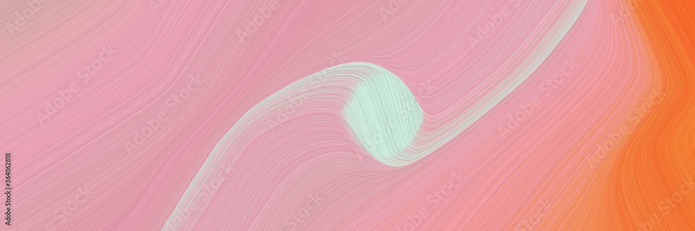 Poster abstract modern designed horizontal banner with pastel magenta, coral and light gray colors. fluid c