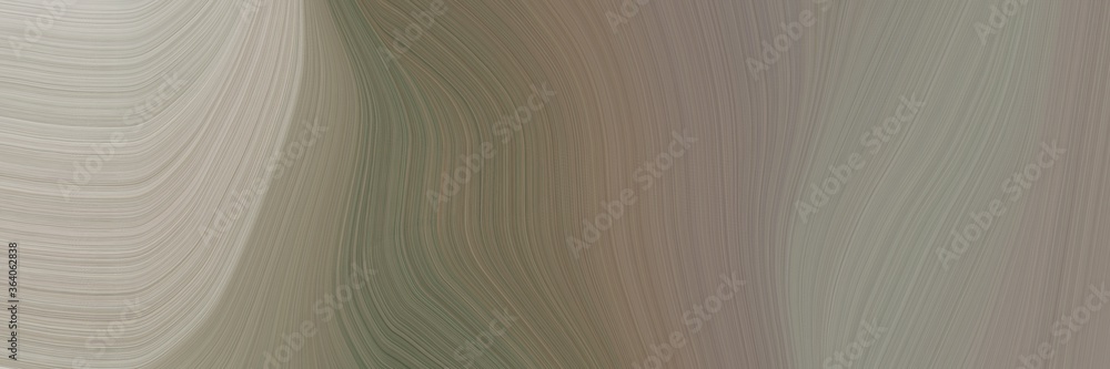 Poster abstract colorful designed horizontal banner with gray gray, ash gray and pastel brown colors. fluid