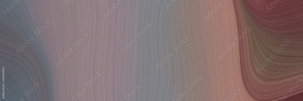 Poster abstract artistic header design with gray gray, old mauve and dark slate gray colors. fluid curved lines with dynamic flowing waves and curves for poster or canvas