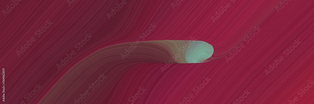 Poster abstract decorative horizontal header with dark pink, old mauve and gray gray colors. fluid curved f