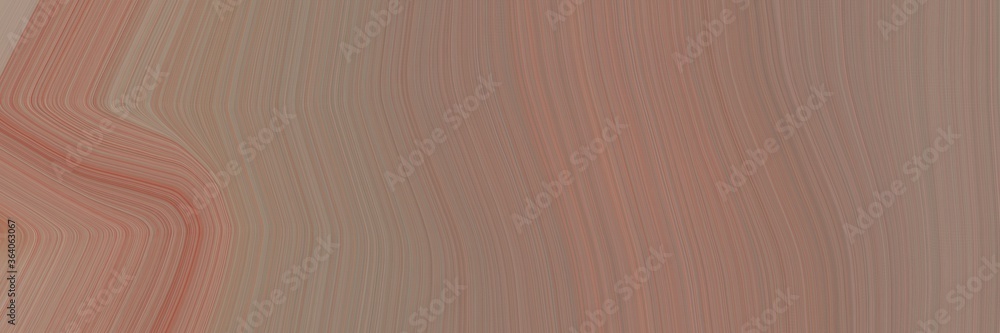 Fototapete abstract artistic header design with gray gray, sienna and rosy brown colors. fluid curved lines with dynamic flowing waves and curves for poster or canvas