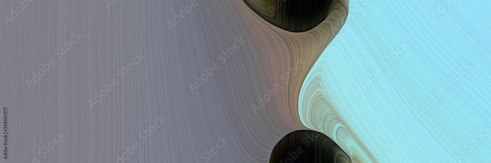 Aufkleber abstract colorful horizontal header with gray gray, baby blue and very dark green colors. fluid curv