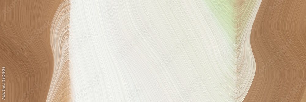 Poster abstract colorful horizontal header with pastel brown, beige and tan colors. fluid curved flowing wa